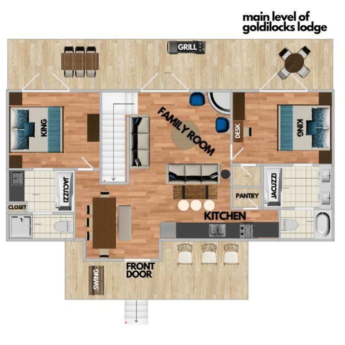 1 Min To The Parkway Spacious Cabin W 3 Suites And Extra Bedroom! Pigeon Forge Extérieur photo